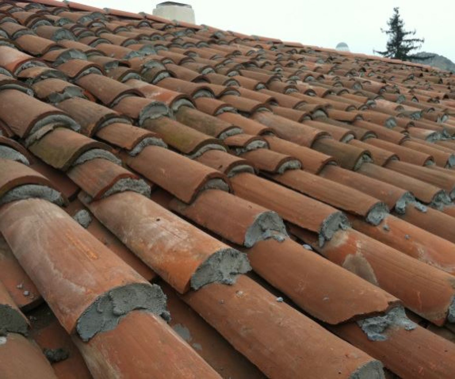 Clay Tile Roof with Concrete Mortar, Phillips Ranch
