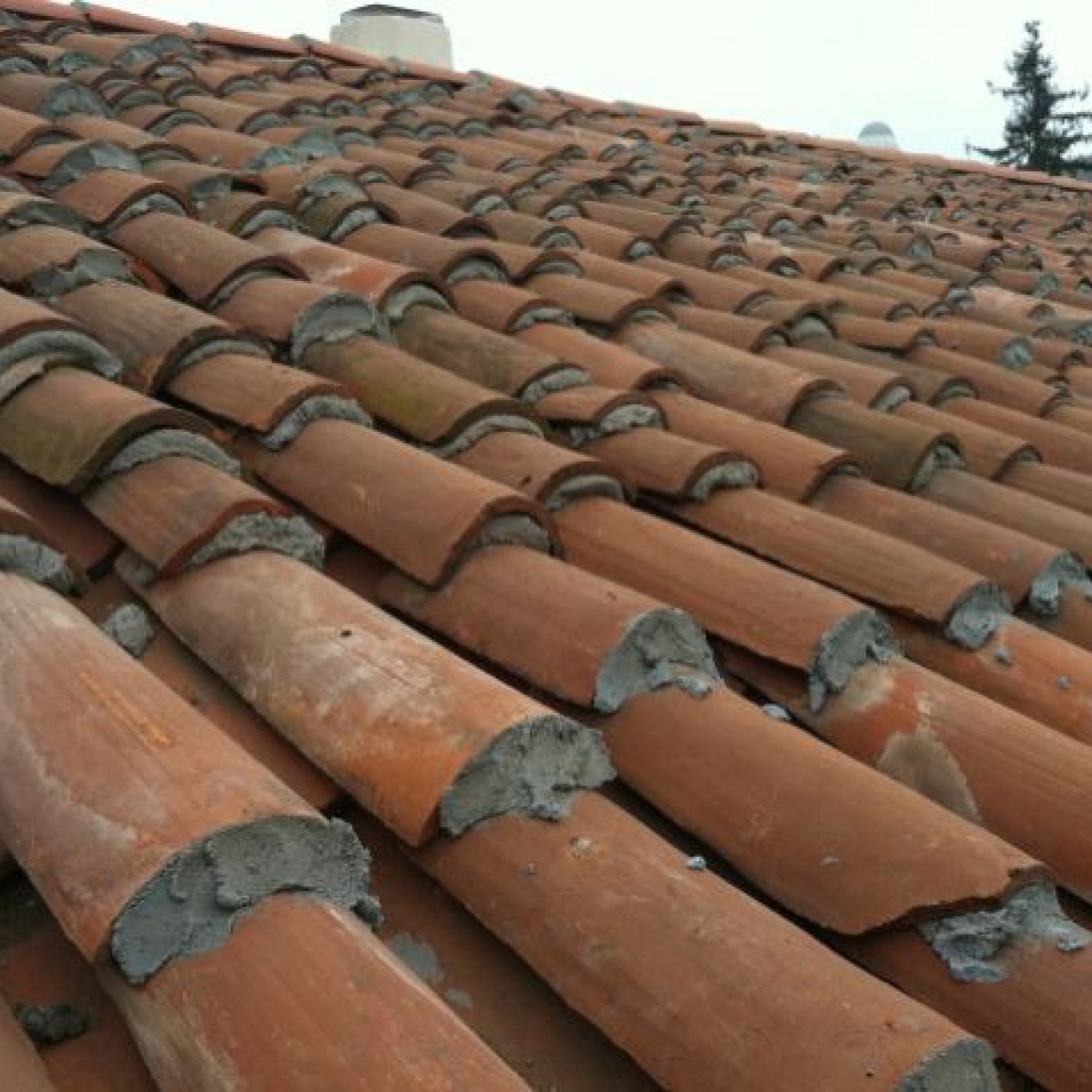 Clay Tile Roof with Concrete Mortar, Phillips Ranch