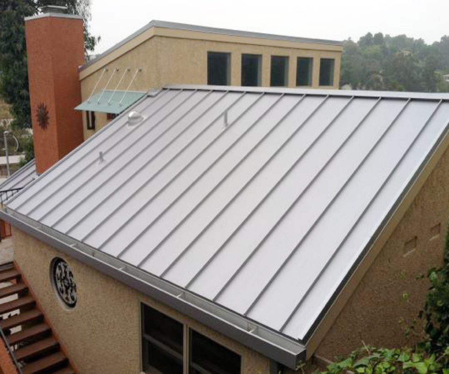 Metal Standing Seam Roof and Gutters, La Habra Heights